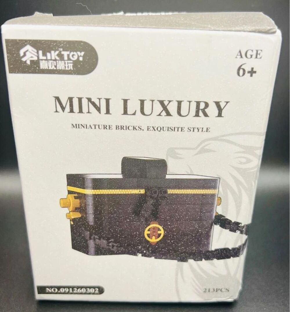 Lik Toy Mini Lux building block set , miniature black gold designer-style Bah
